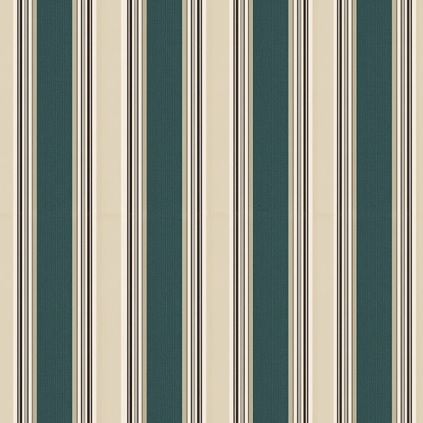 Teal Cream Vertical Stripes