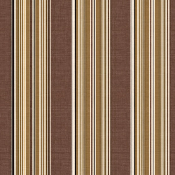 Rust Brown Linen Stripes