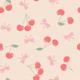Coquette cherries and bows in pastel pinks