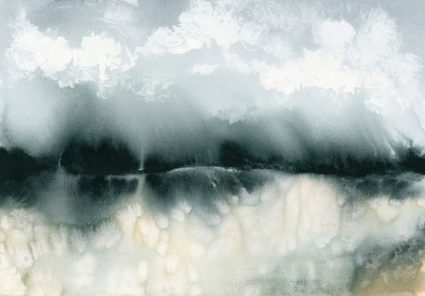 Misty Watercolor Horizon