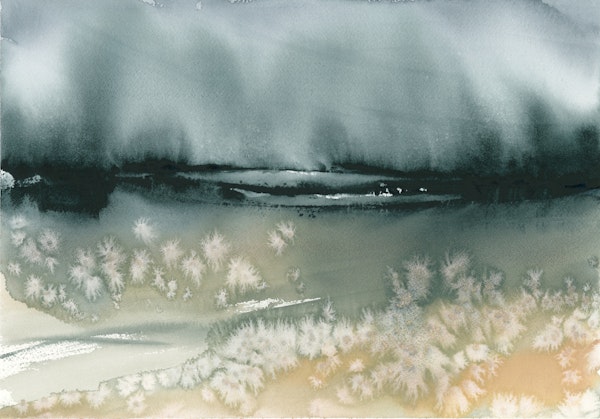 Moody Watercolor Landscape
