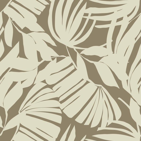Beige Botanical Leaf Shadows