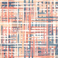 Coastal Teal and Coral Weave Small tapete