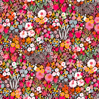 Update summer garden meadow ditsy Pink wallpaper