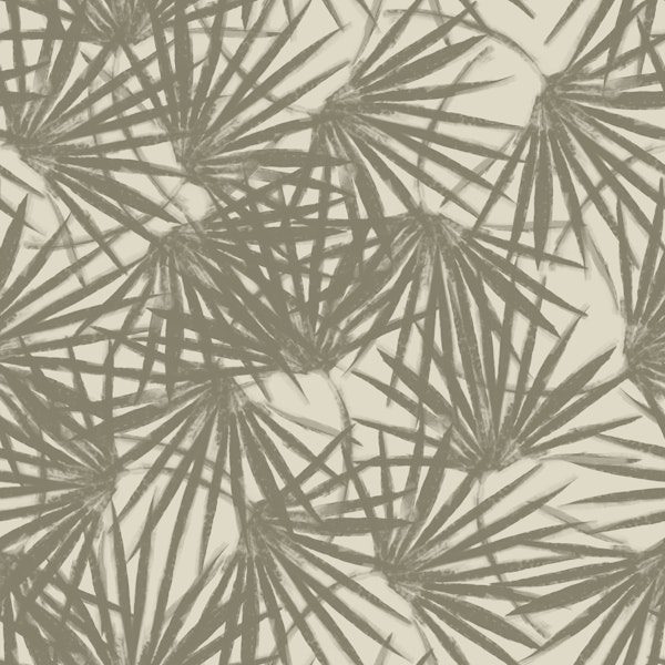 Monochrome Palm Frond Sketch