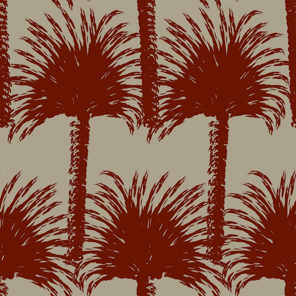 Rust Palm Silhouettes