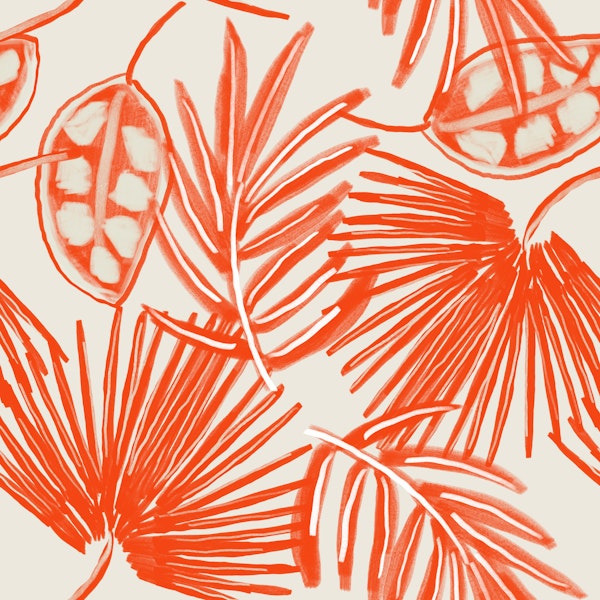 Orange jungle foliage