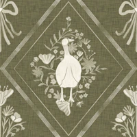 Olive Folk Goose papiers peint
