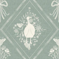 Mist Blue Folk Goose papiers peint