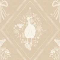 Warm Beige Folk Goose papiers peint