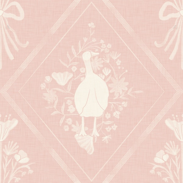 Powder Pink Folk Goose