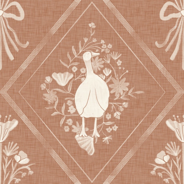 Terracotta Folk Goose
