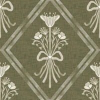 Olive Folk Bouquet behang