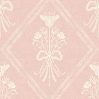 Powder Pink Folk Bouquet behang
