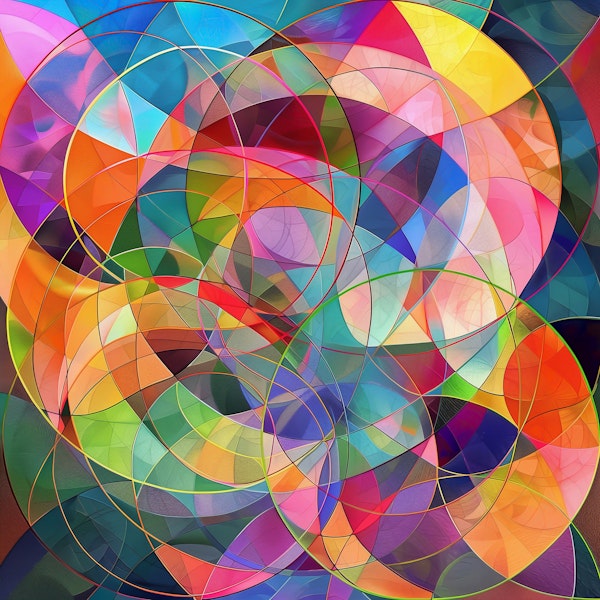 Modern Abstract Circle Mosaic