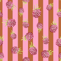 Fruity Raspberry Stripes papiers peint