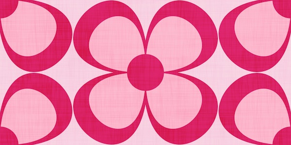 Groovy Geometric Floral Raspberry Pink Small