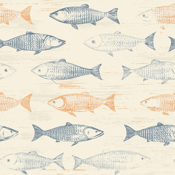 Sea Life Fish Motif Pattern