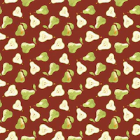 Playful Pear Fruit brown wallpaper