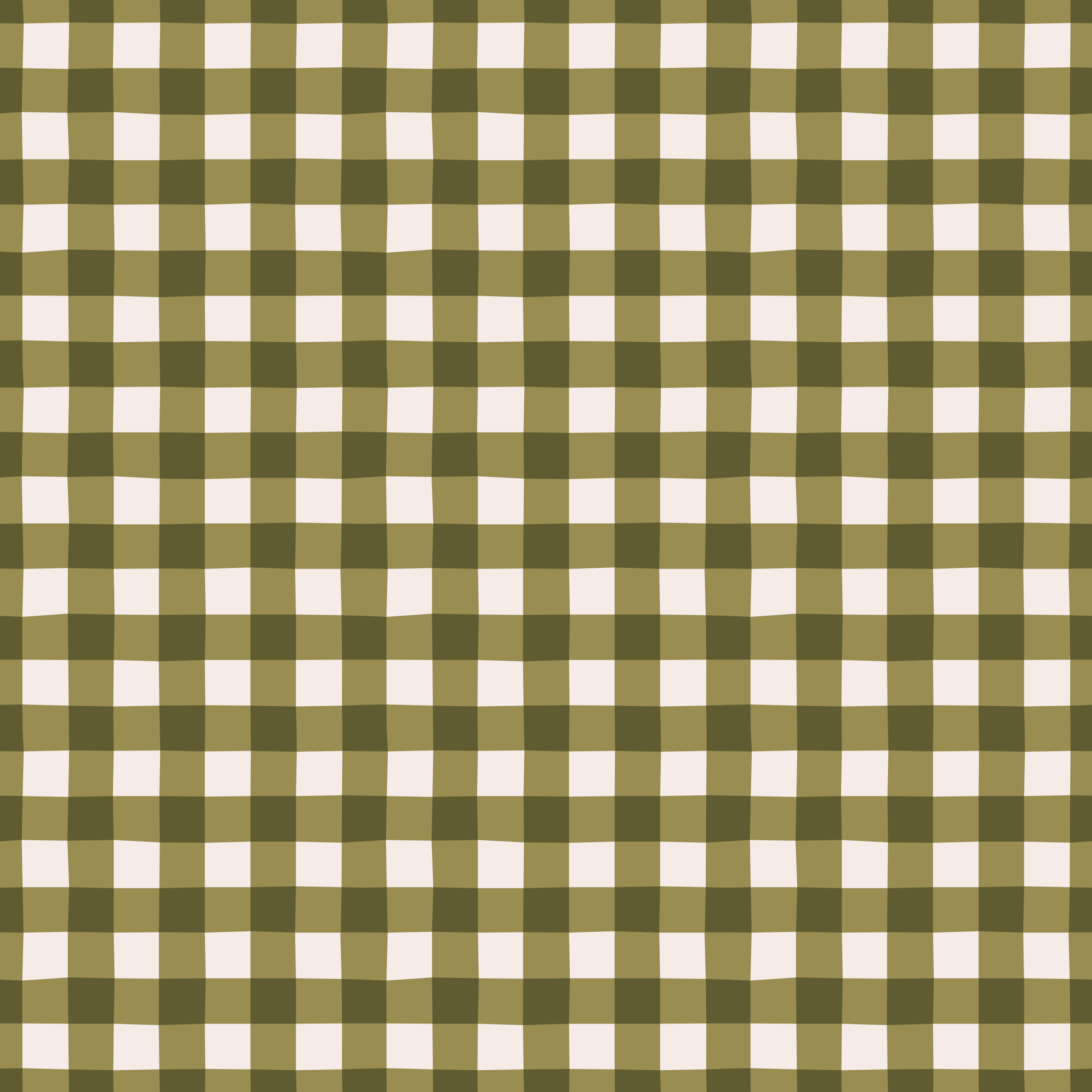 Olive Gingham Check Wallpaper | happywall.com