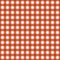 Orange Gingham Check papel pintado