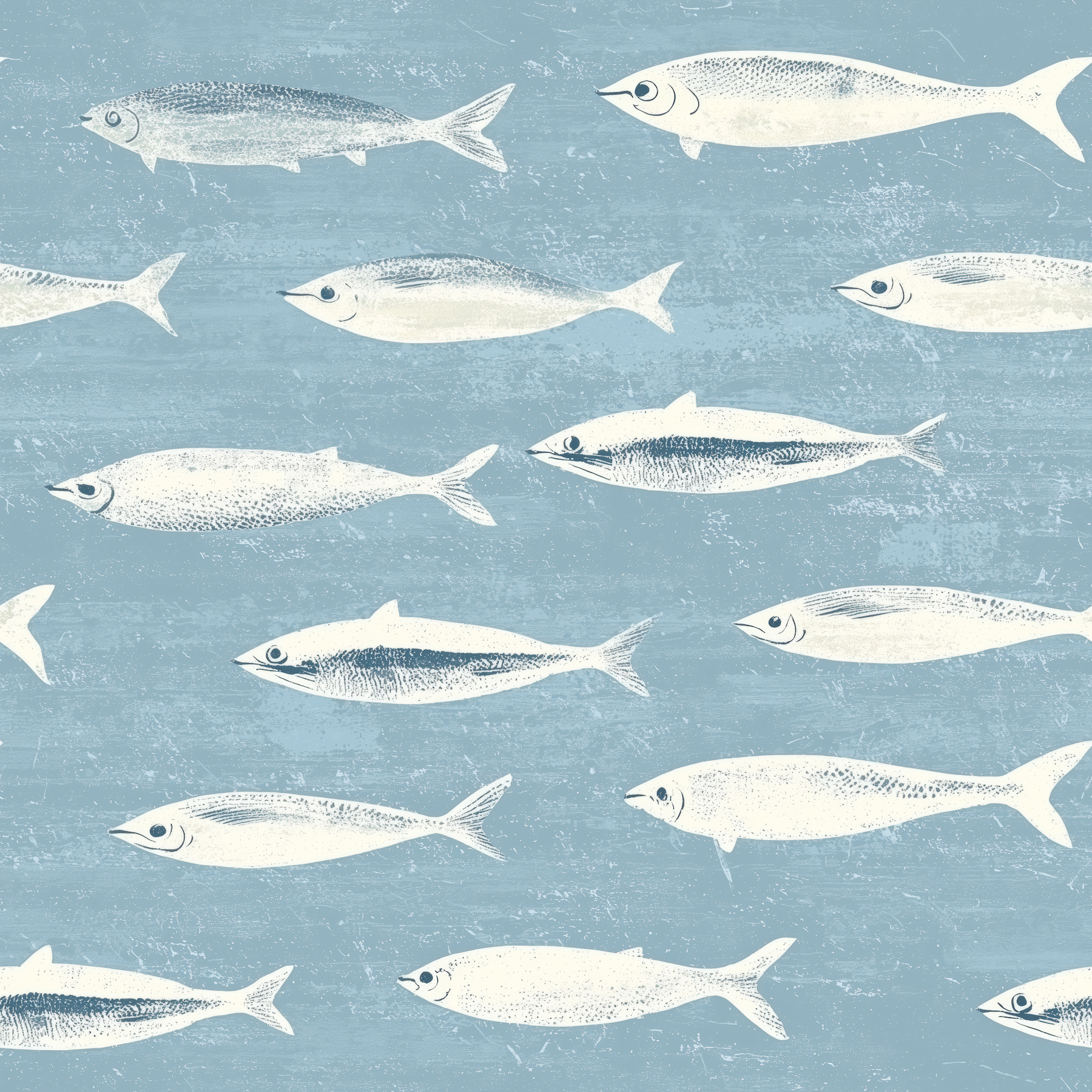 Sea Life Fish Repeat Pattern - Happywall