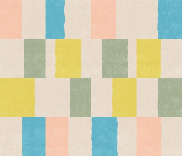Sunwashed Modern Geometric Stripes Coastal