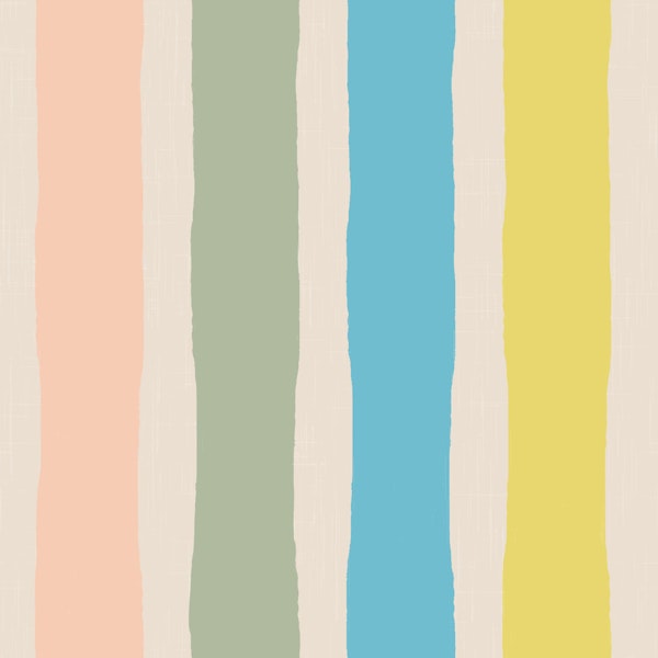 Sunwashed Cabana Stripe Coastal Retro