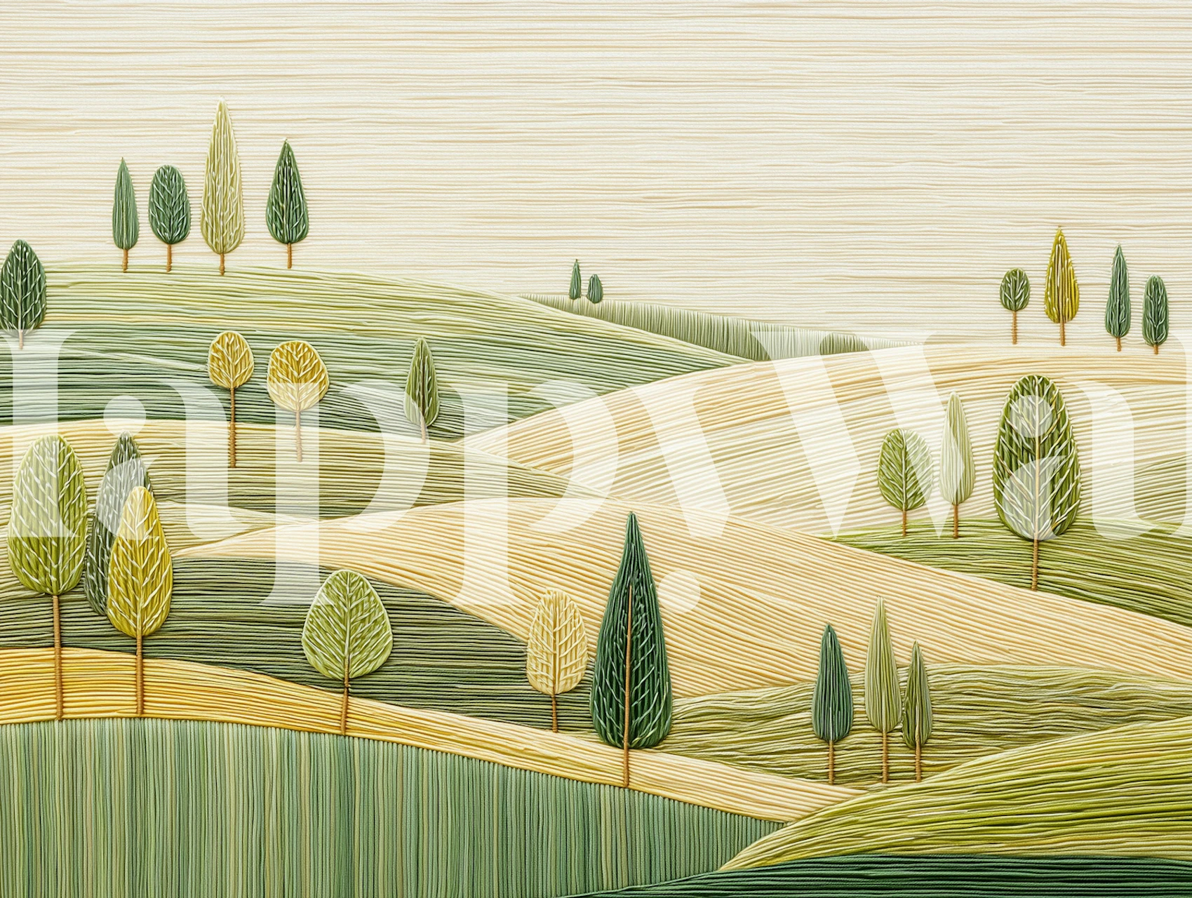 Textured Meadow Hills in una stanza