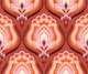 Burnt Orange Retro Florals