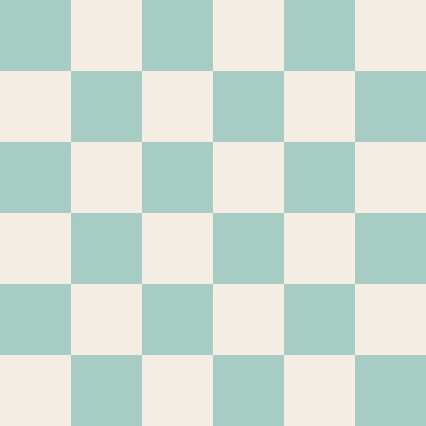 Coastal Mint Checker Pattern