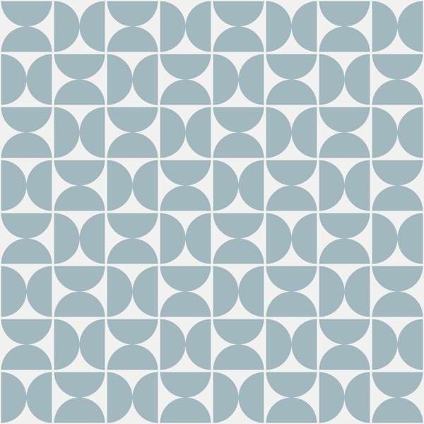 Semicircles - Scandi Blue and White - Small