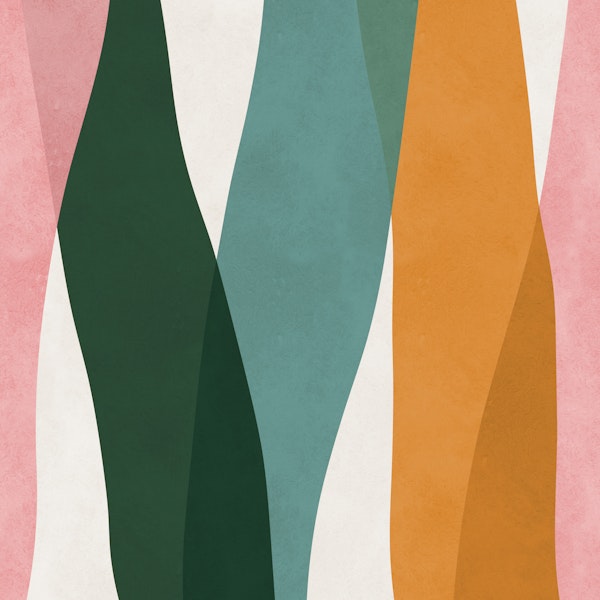 Retro Geometric Color Stripes