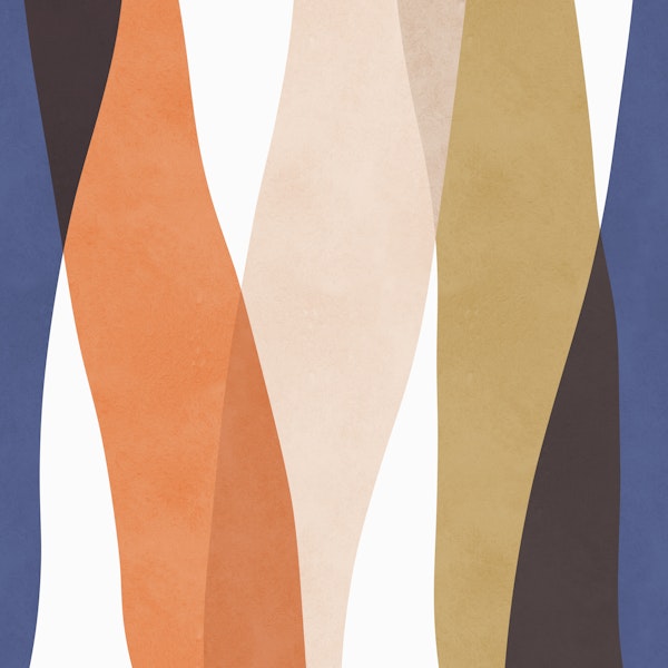 Mid Century Curved Color Blocks