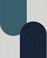 Mid Century Arch Lines tapete
