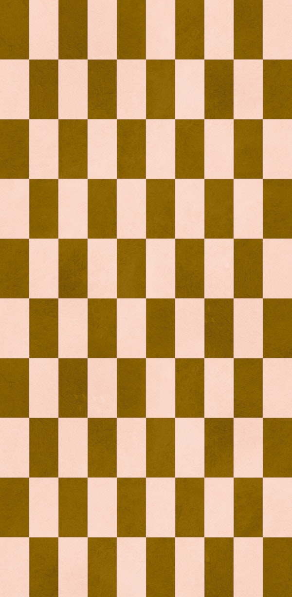 Blush and Ochre Checkerboard