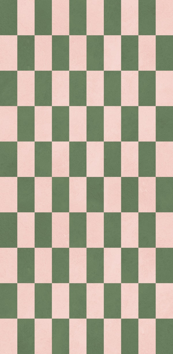 Sage and Blush Checkerboard