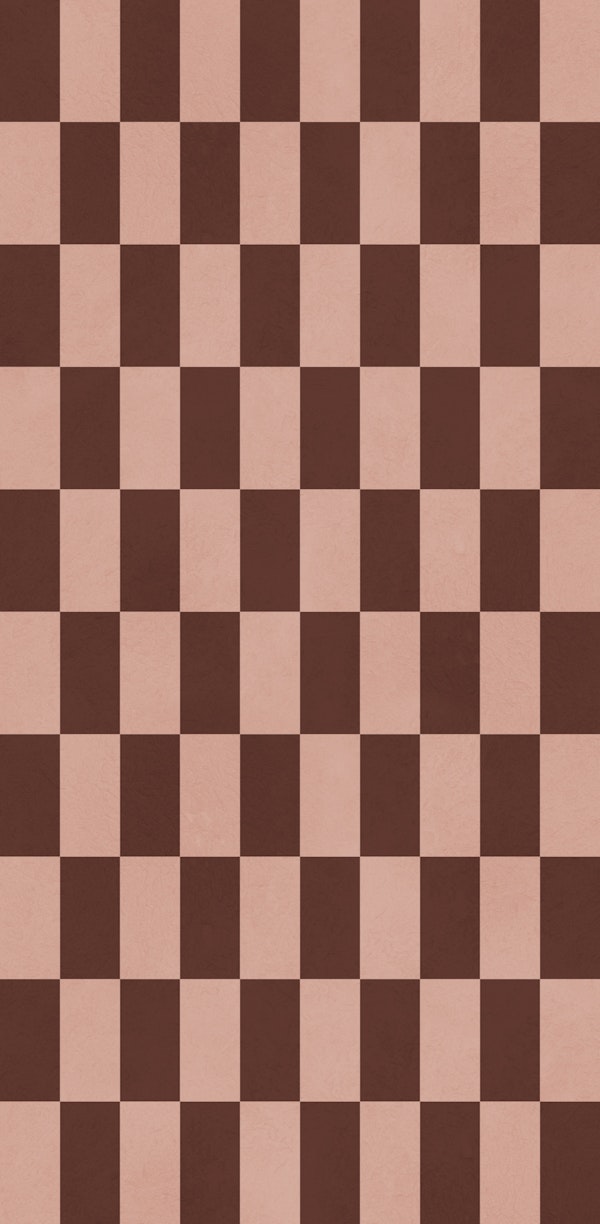 Terracotta Blush Checkerboard