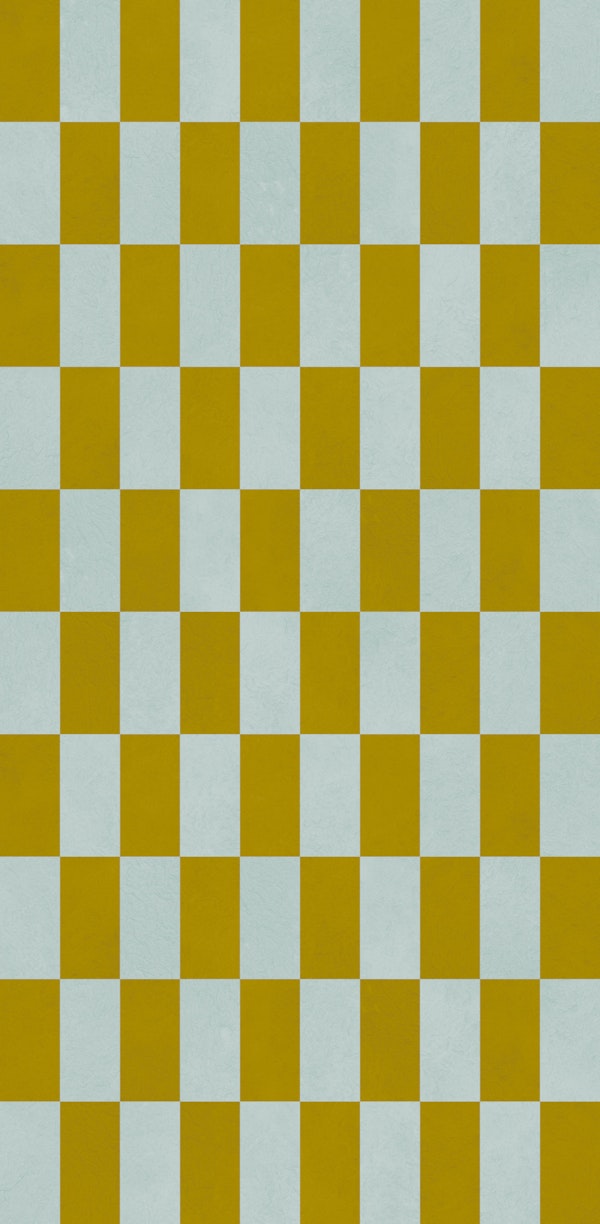 Mustard and Mint Checkerboard