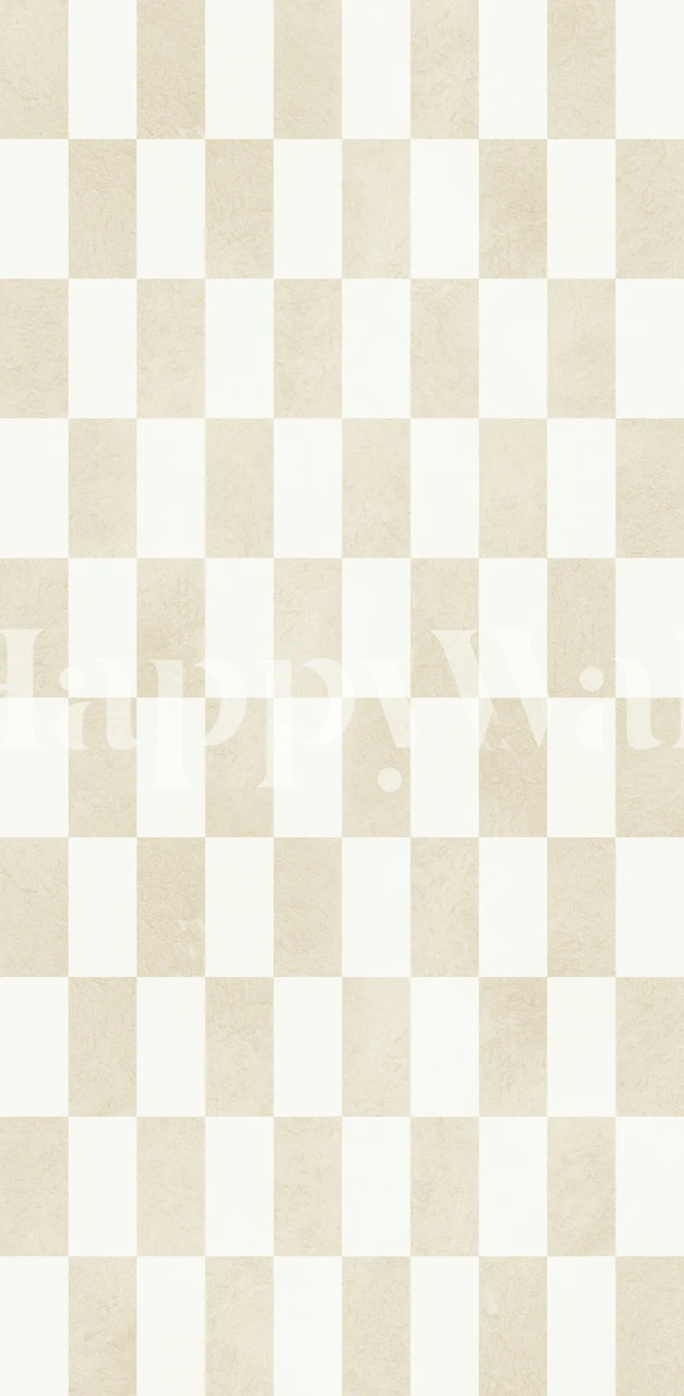 Cream Marble Checkerboard wallpaper in a room