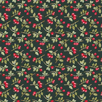Botanical Rosehip Branches green tapeet