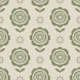 Modern Retro Folk Daisies Olive Green
