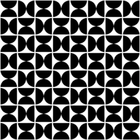 Semicircles - Black and White - Small tapet