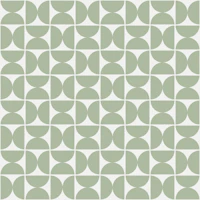 Semicircles - Sage Green and White - Small tapet