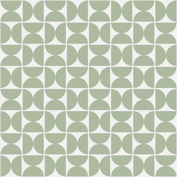 Semicircles - Sage Green and White - Small