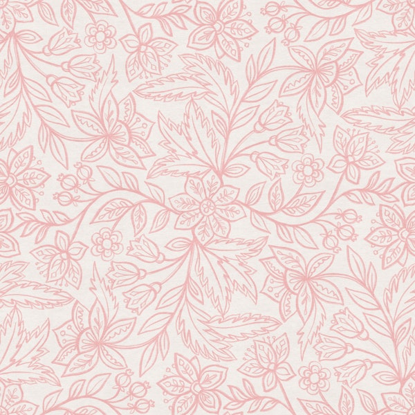 Soft Pink Botanical Linework