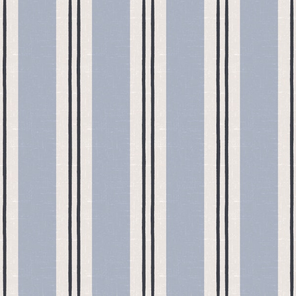 Soft Blue Ticking Stripes