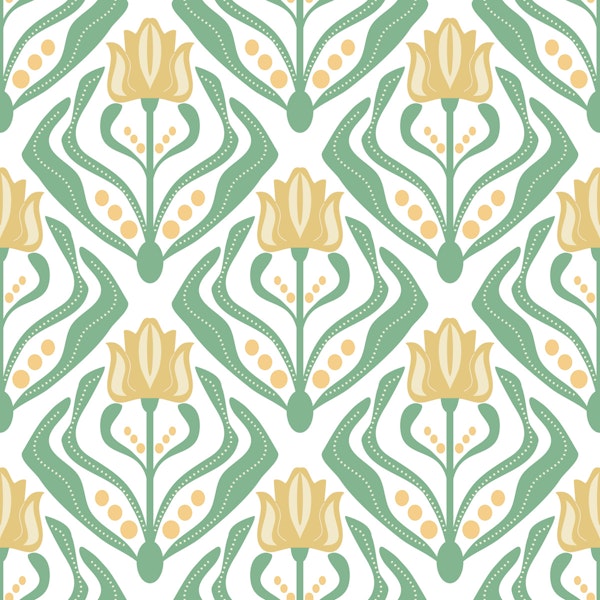 Sage Green Tulip Garden