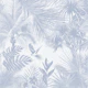 Blue Palm Leaves and Parrot