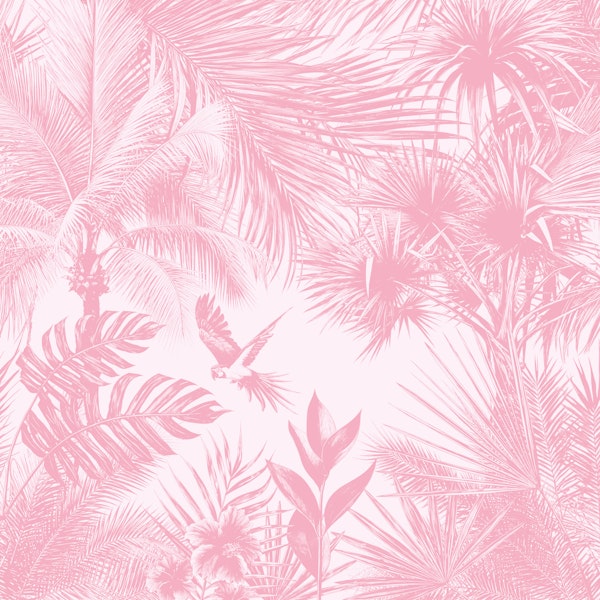 Candy Palm Leaves and Parrot